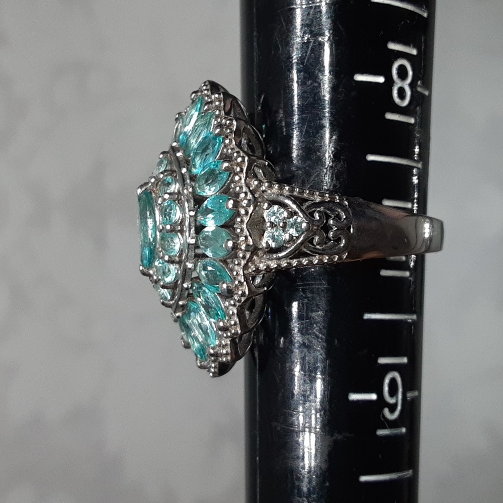 Price Is Firm. 925 Blue Apatite Statement Ring. - image 5
